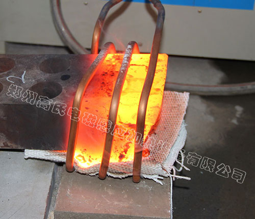 辽宁客户采用高频感应焊机对大刀头进行焊接热处理