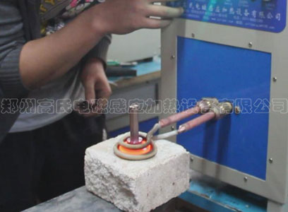 北京客户购买30kw高频感应焊接电源用于紫铜工件的焊接热处理